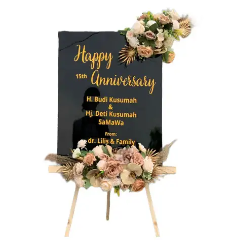 Papan Bunga Akrilik Kemiri