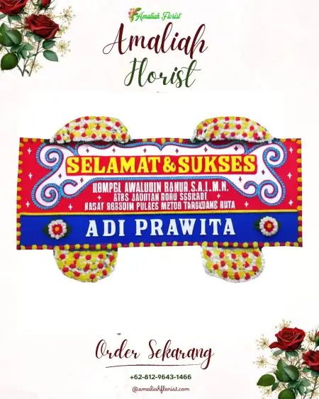 Papan Bunga Ucapan Selamat Kemiri