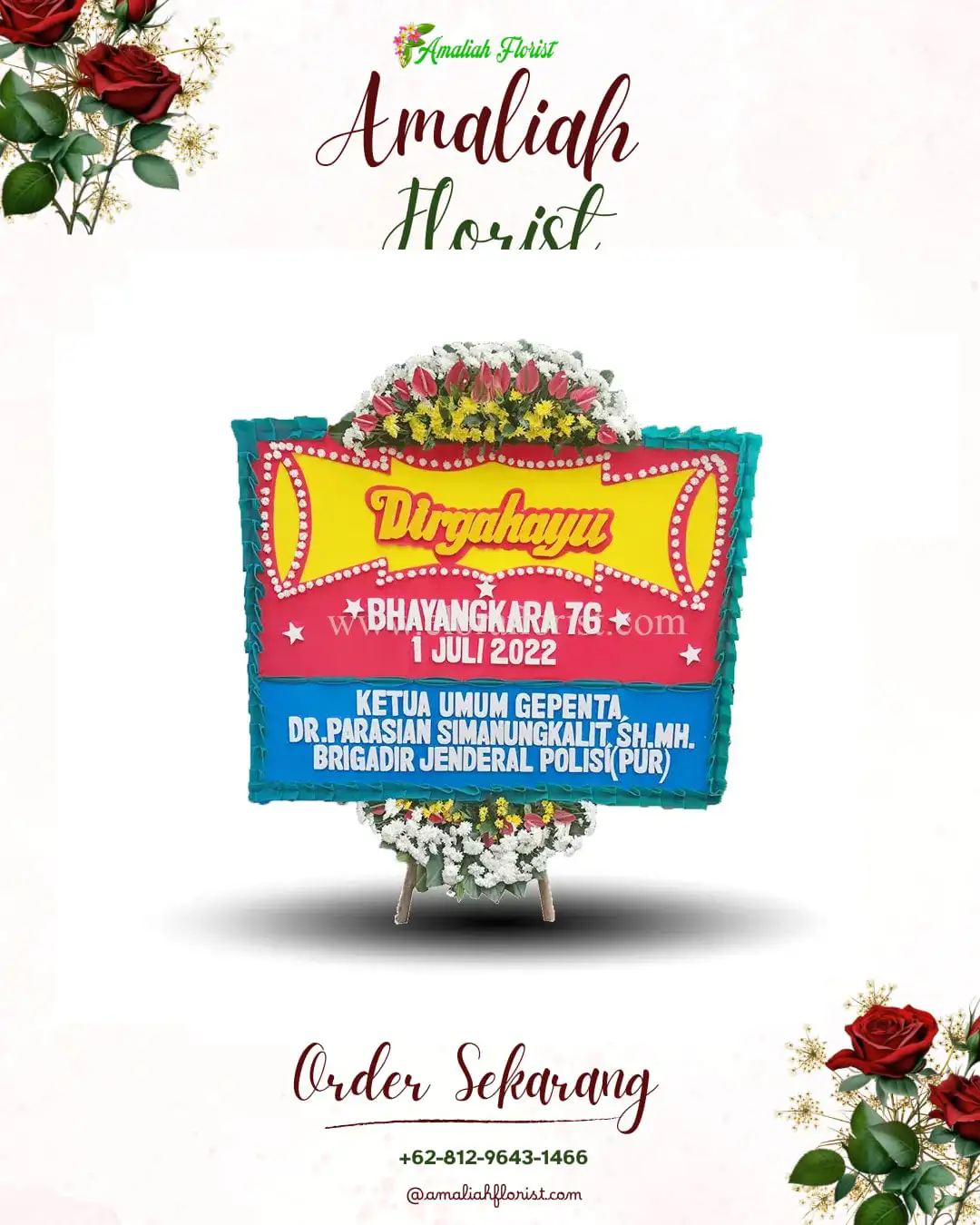 Papan Bunga HUT Ulang Tahun Kemiri